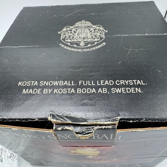 Vtg Kosta Boda Sweden Snowball Candleholder Hand Blown Scandinavian Art MCM 70s - Picture 10 of 13